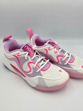 Avoli Womens Size 6.5 Volleyball Shoe Low Top White & Purple & Pink